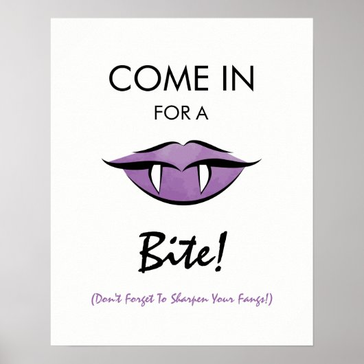 Vampire Lips Goth Halloween-Party Begrüßungszeiche Poster (Vorne)