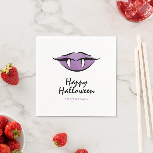 Vampire Lips Goth Happy Halloween Paper Napkins Serviette (Beispiel)