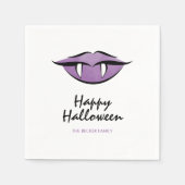 Vampire Lips Goth Happy Halloween Paper Napkins Serviette (Vorderseite)