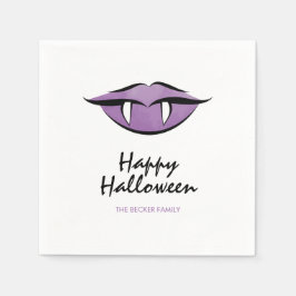 Vampire Lips Goth Happy Halloween Paper Napkins Serviette