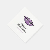 Vampire Lips Goth Happy Halloween Paper Napkins Serviette (Ecke)