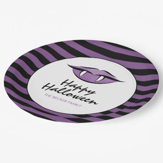 Vampire Lips Goth Happy Halloween Teller (Schrägansicht)