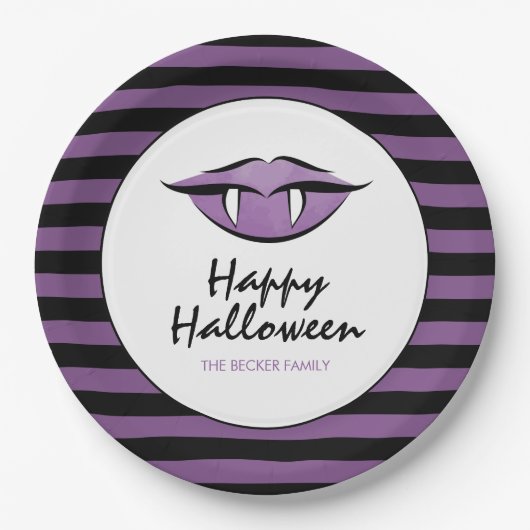 Vampire Lips Goth Happy Halloween Teller (Vorderseite)
