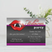 Vampire Lips Halloween-Party Einladungen (Stehend Vorderseite)