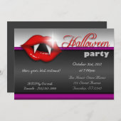 Vampire Lips Halloween-Party Einladungen (Vorne/Hinten)