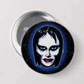 Vampire-Mädchen (Horror) Button (Vorne & Hinten)