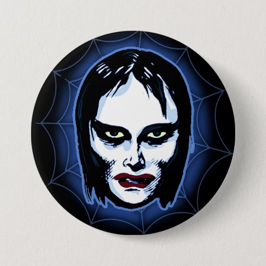 Vampire-Mädchen (Horror) Button (Vorderseite)