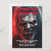 Vampire-Mann Erwachsene halloween sprichwörtliche Einladung (Vorderseite)