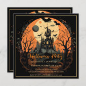 Vampire Manor Halloween-Party Einladung (Vorne/Hinten)