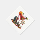 Vampire Martini Halloween Paper Serviette (Ecke)
