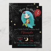 Vampire Mermaid Halloween Geburtstag Einladung (Vorne/Hinten)