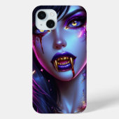 Vampire mit Gold Fangs Ai Art Case-Mate iPhone Hülle (Rückseite)