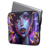 Vampire mit Gold Fangs Ai Art Laptopschutzhülle (Vorderseite Links)