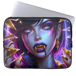 Vampire mit Gold Fangs Ai Art Laptopschutzhülle