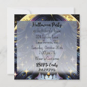 Vampire mit Goldfangs Vollmond-Halloween-Party (Rückseite)