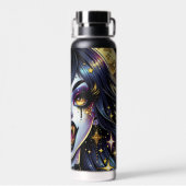 Vampire mit Goldfangs Vollmond-Halloween-Party Trinkflasche (Rückseite)