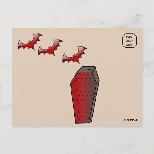 Vampire Monster / Halloween Postkarte (Rückseite)