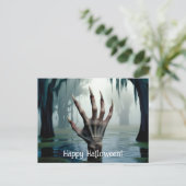 Vampire/Monster Hand aus dem Sumpf Postkarte (Stehend Vorderseite)