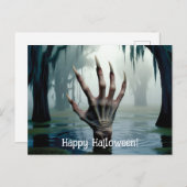 Vampire/Monster Hand aus dem Sumpf Postkarte (Vorne/Hinten)