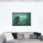 Vampire Nosferatu Green Horror Thriller Leinwanddruck<br><div class="desc">Grünes Bild aus dem klassischen Film Nosferatu aus dem Jahr 1922 (Public Domain). Der Schatten des Vampirs mit dem Text Thriller.</div>