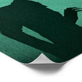 Vampire Nosferatu Green Horror Thriller Poster (Ecke)