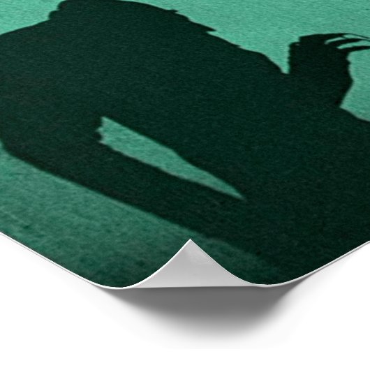 Vampire Nosferatu Green Horror Thriller Poster (Ecke)