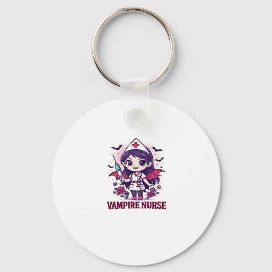 Vampire Nurse Shirt � Funny Halloween Medical Work Schlüsselanhänger (Vorderseite)