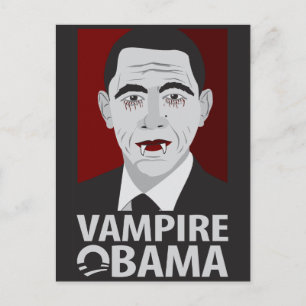 Vampire Obama Postkarte