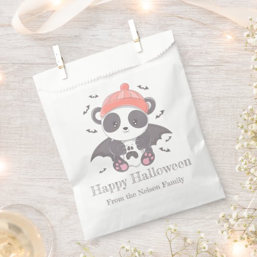Vampire Panda Bats Ghost Happy Halloween Geschenktütchen (Ausgeschnitten)