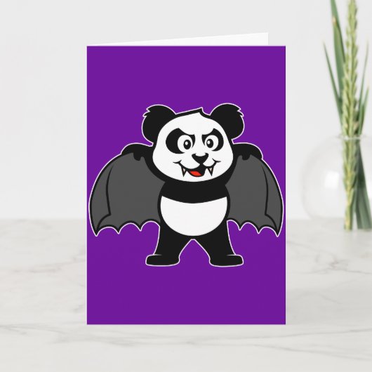 Vampire Panda Feiertagskarte (Vorderseite)