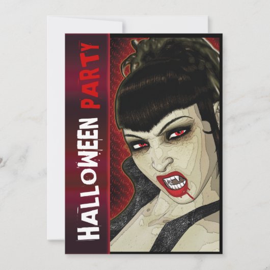 Vampire Party Comic Spaß Kinder Einladung (Vorderseite)