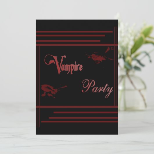 Vampire-Party Einladung (Stehend Vorderseite)