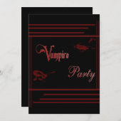 Vampire-Party Einladung (Vorne/Hinten)