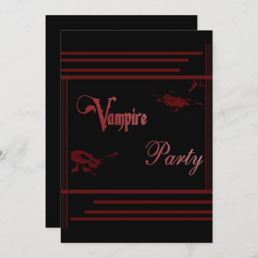 Vampire-Party Einladung (Vorne/Hinten)