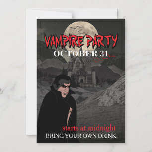 Vampire-Party Einladung Personalisierter Text