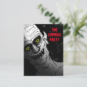 Vampire Party Halloween Einladung Postkarte (Stehend Vorderseite)