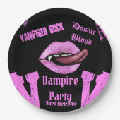 VAMPIRE PARTY PAPPTELLER (Vorderseite)