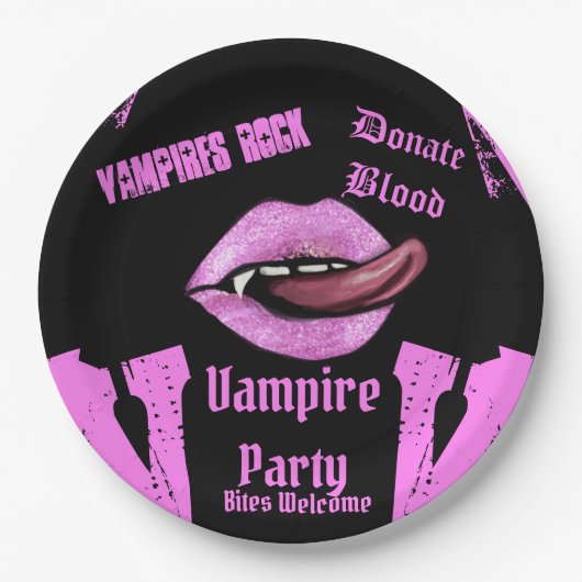 VAMPIRE PARTY PAPPTELLER (Vorderseite)