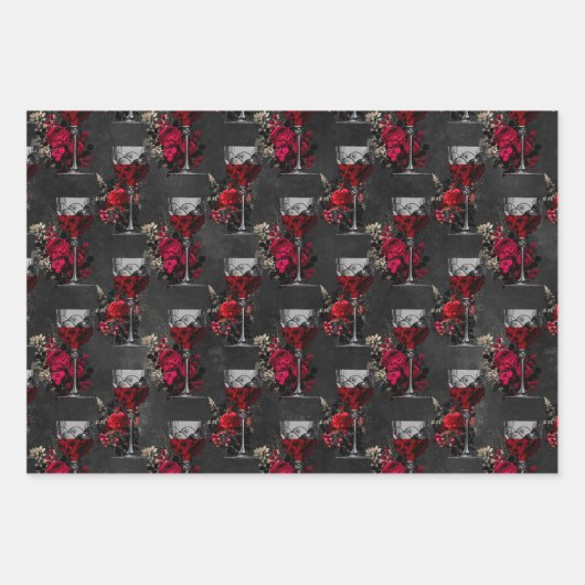 Vampire Pattern Geschenkpapier Set (Vorderseite 2)