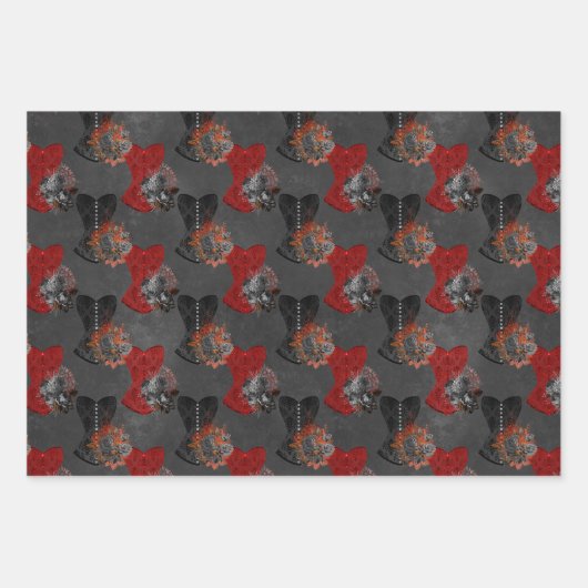 Vampire Pattern Geschenkpapier Set (Vorderseite 3)