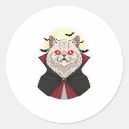 Vampire Persian - Persian Cat Halloween Runder Aufkleber