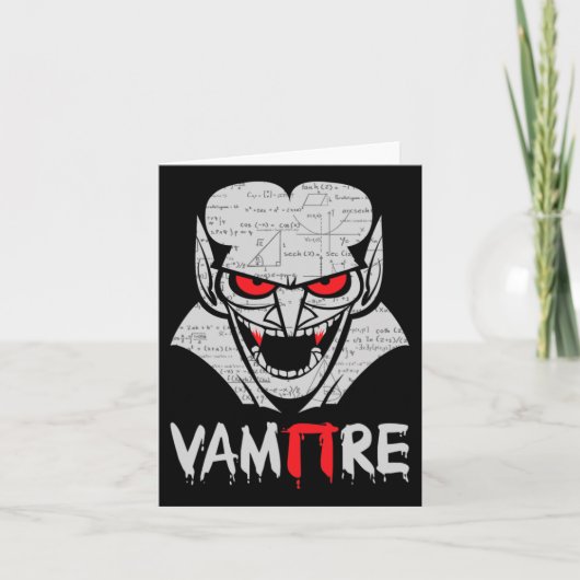 Vampire Pi Halloween Kostüm Funny Mathe Science Th Karte (Vorderseite)