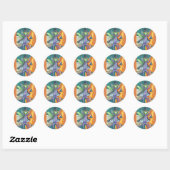 VAMPIRE PRAYING MANTIS BUG STICKERS RUNDE (Blatt)