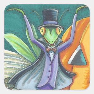VAMPIRE PRAYING MANTIS, BUG STICKERS SHEED Square