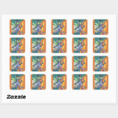 VAMPIRE PRAYING MANTIS BUG STICKERS SHEEE Square (Blatt)