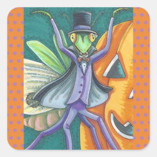 VAMPIRE PRAYING MANTIS BUG STICKERS SHEEE Square