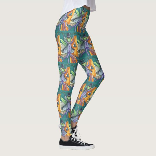 VAMPIRE PRAYING MANTIS, HALLOWEEN BUG ART LEGGINGS (Rechts)