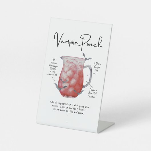 Vampire Punch Halloween Sockelschild (Vorderseite)