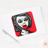 Vampire Quadratischer Aufkleber (Umschlag)