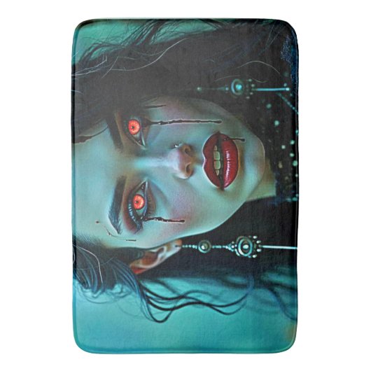 Vampire Queen: Dark Allure Art Badematte (Vorderseite Vertikal)